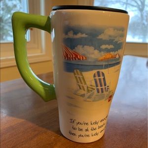 ‼️SOLD‼️ Lucky enough to be at the beach Mug